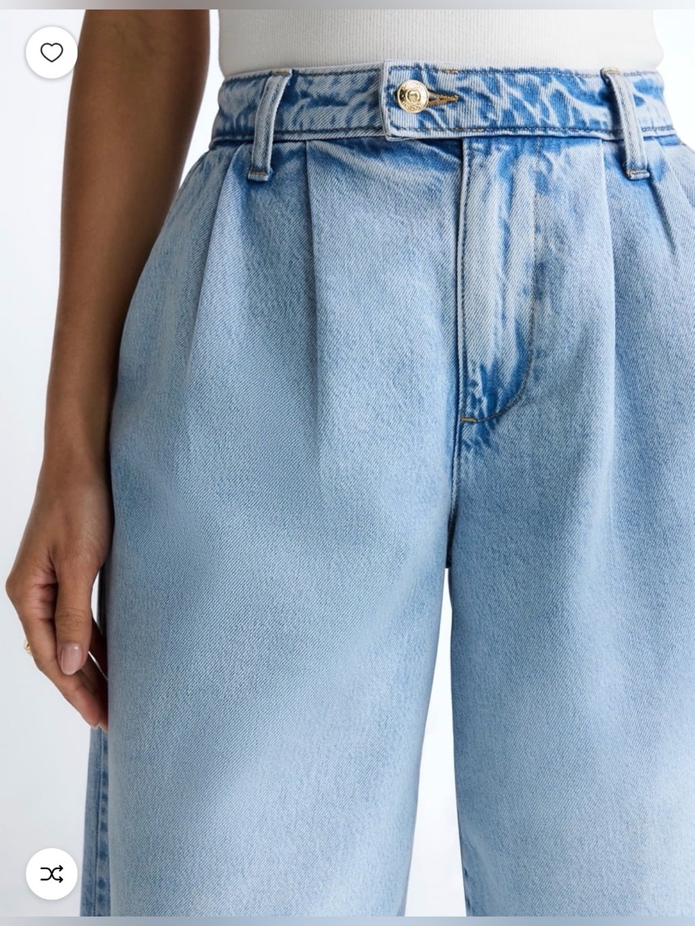 Devil Wears Prada Scoop Collection Denim Pleated Culottes NWT - Picture 2 of 12